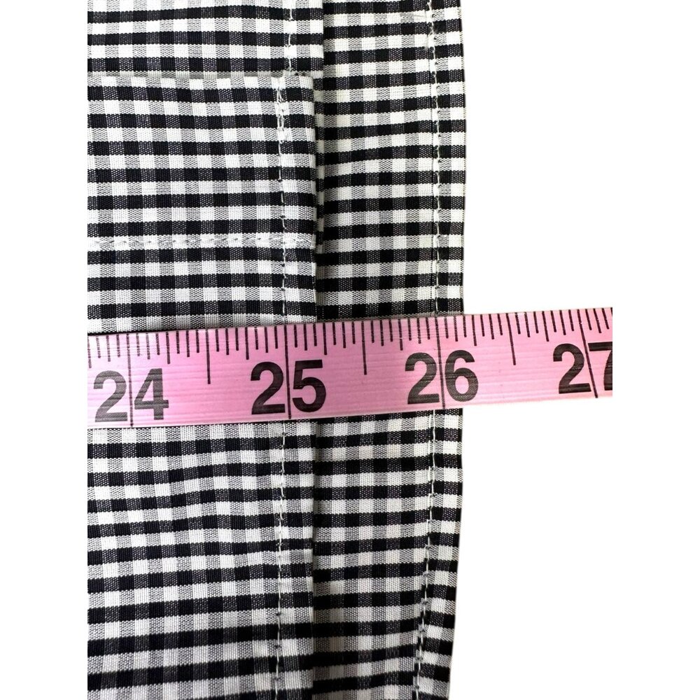 J. Crew Black Gingham Check Button-Down Size 4 H0444 - Picture 8 of 11